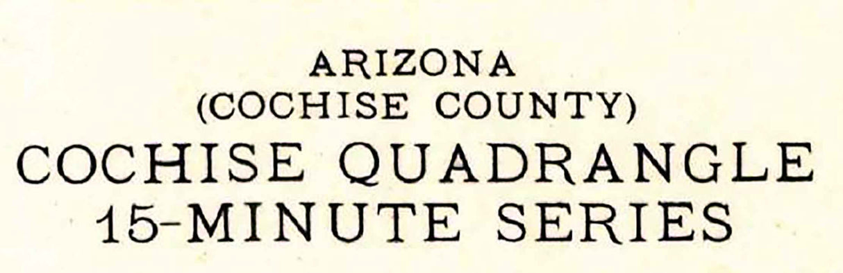 1943 Topo Map of Cochise Arizona Quadrangle