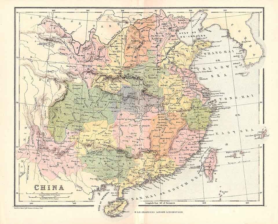 1874 Map of China