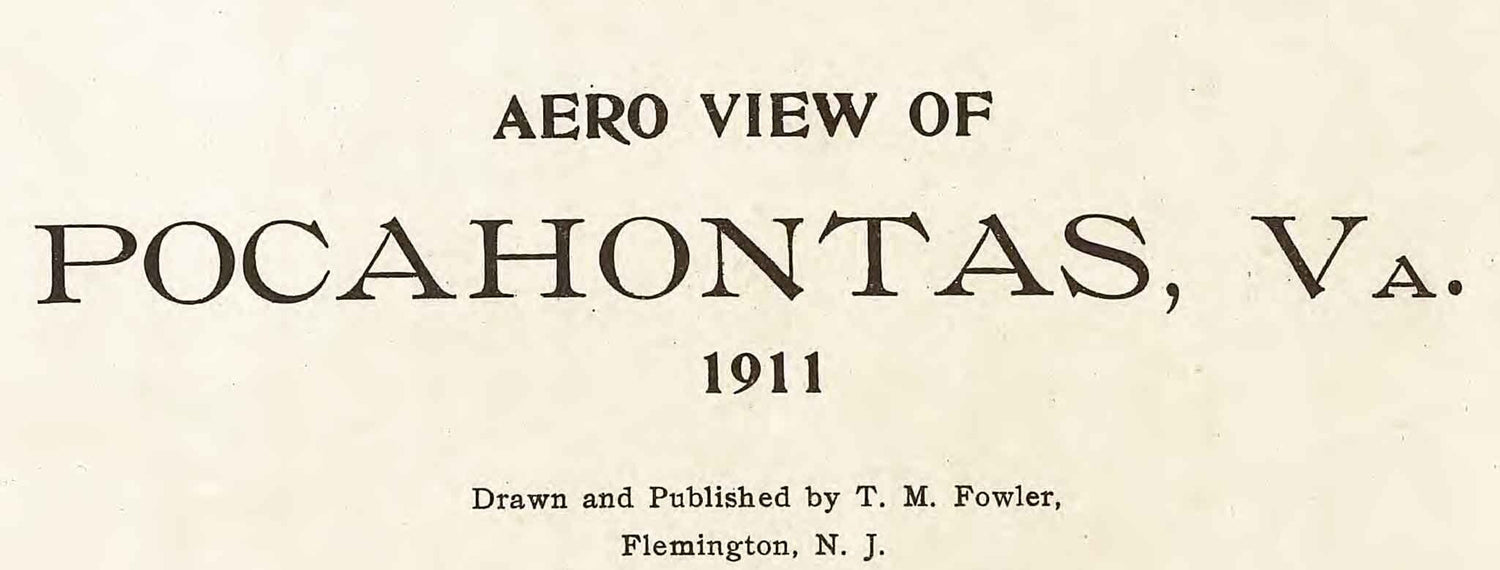 1911 Panoramic Map of Pocahontas Virginia