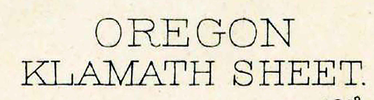 1894 Topo Map of Klamath Oregon