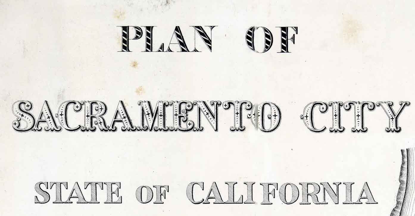 1850 Map of Sacramento California