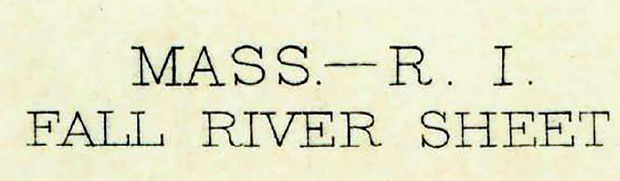 1893 Topo Map of Fall River Massachusetts Quad