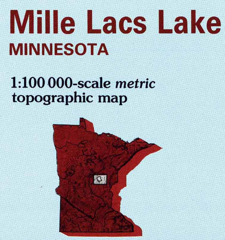 1895 Topo Map of Mille Lacs Lake MN Quadrangle