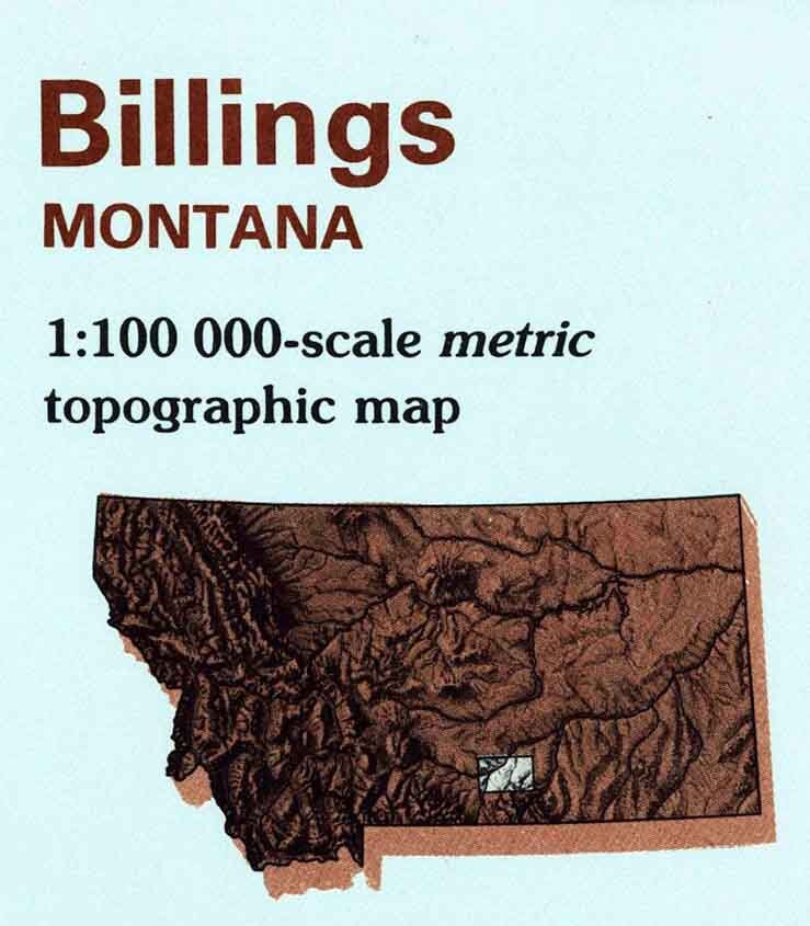 1989 Topo Map of Billings Montana Quadrangle