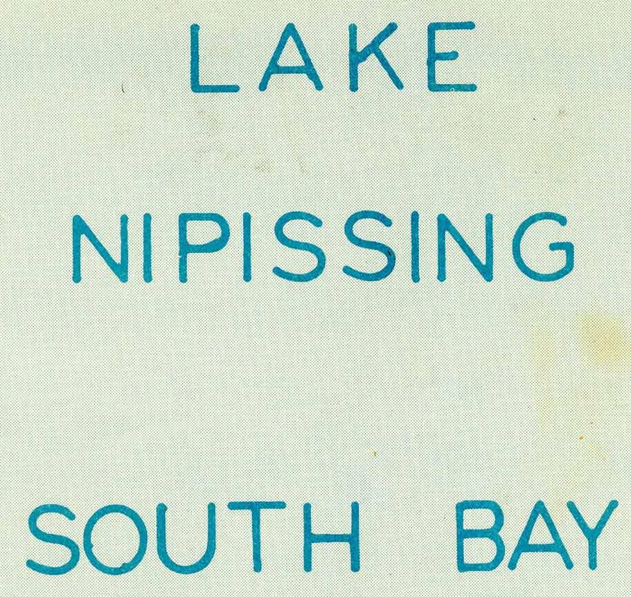 1900s Map of Lake Nipissing South Bay Ontario Canada