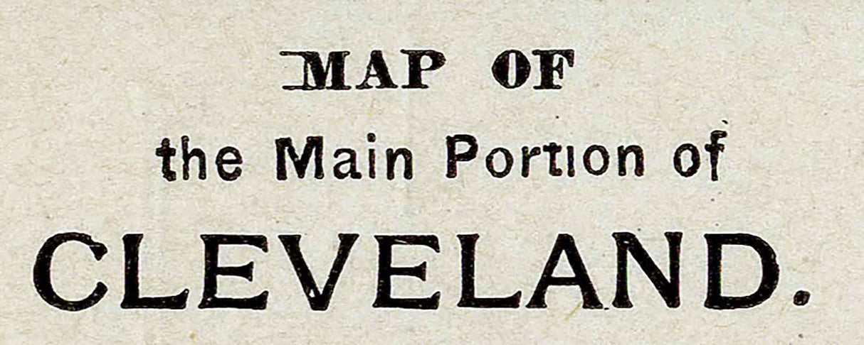 1912 Map of Cleveland Ohio Lake Erie