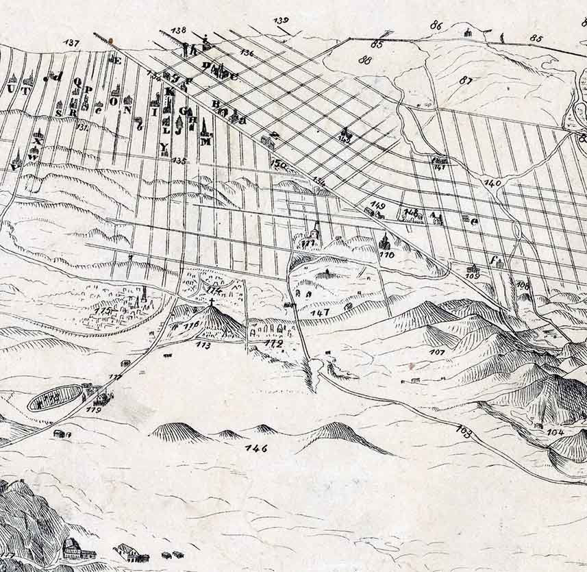 1868 Panoramic Map of San Francisco California