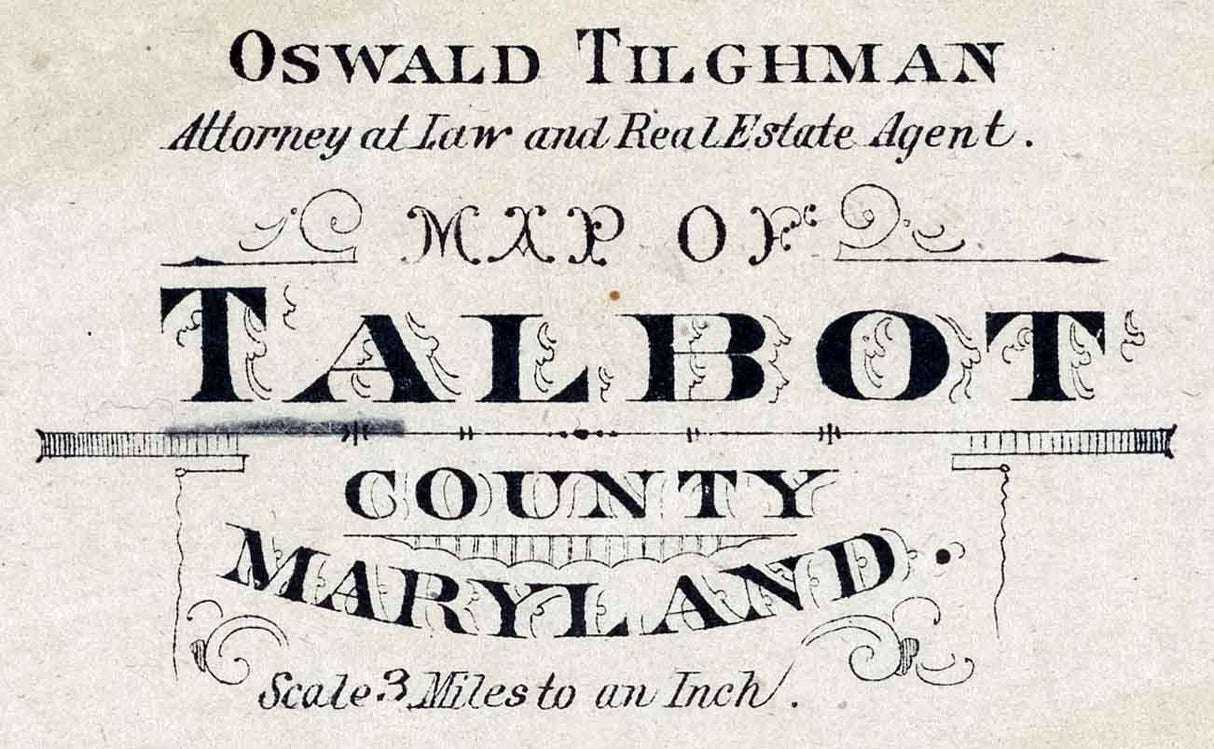 1870 Map of Talbot County Maryland