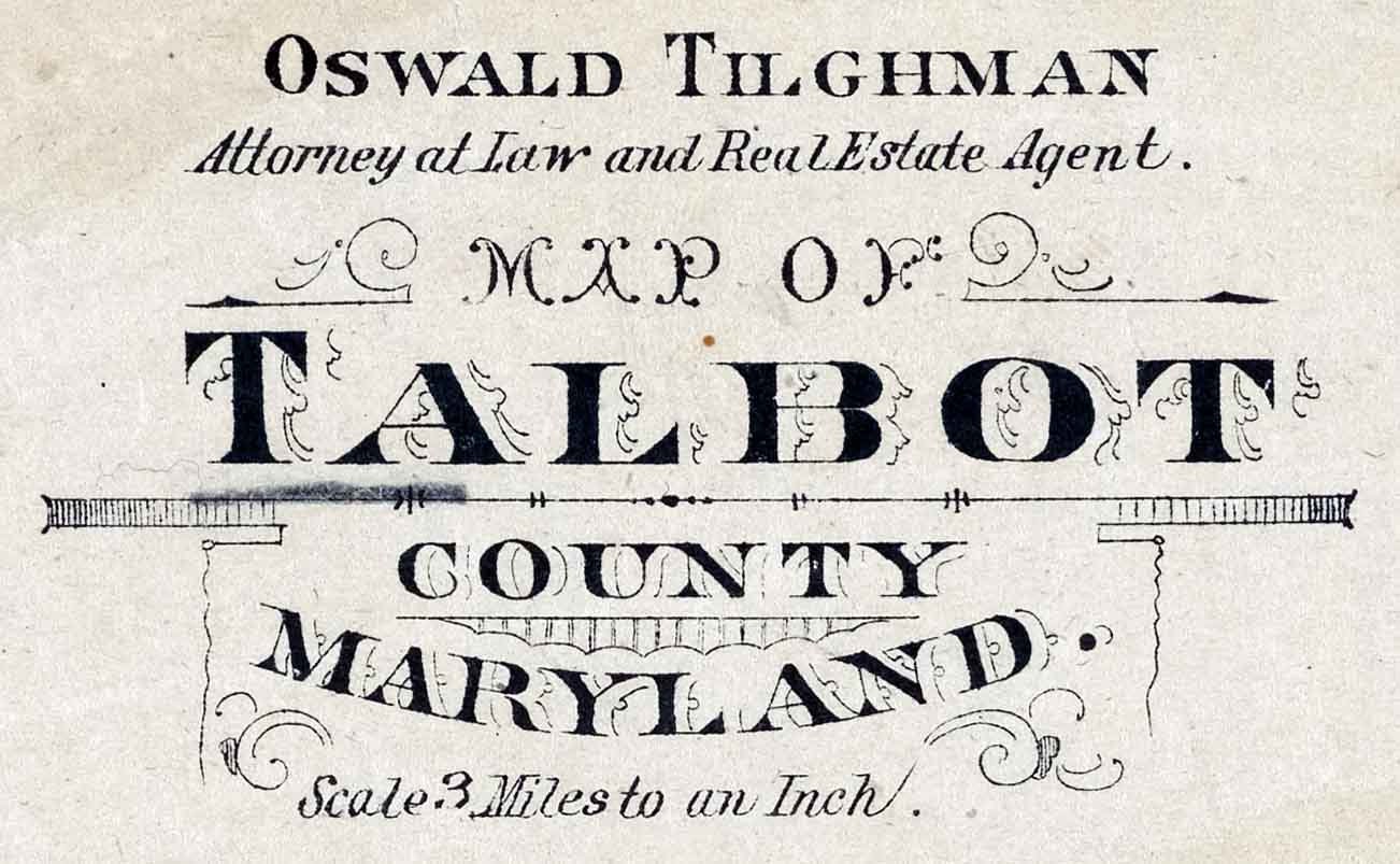 1870 Map of Talbot County Maryland