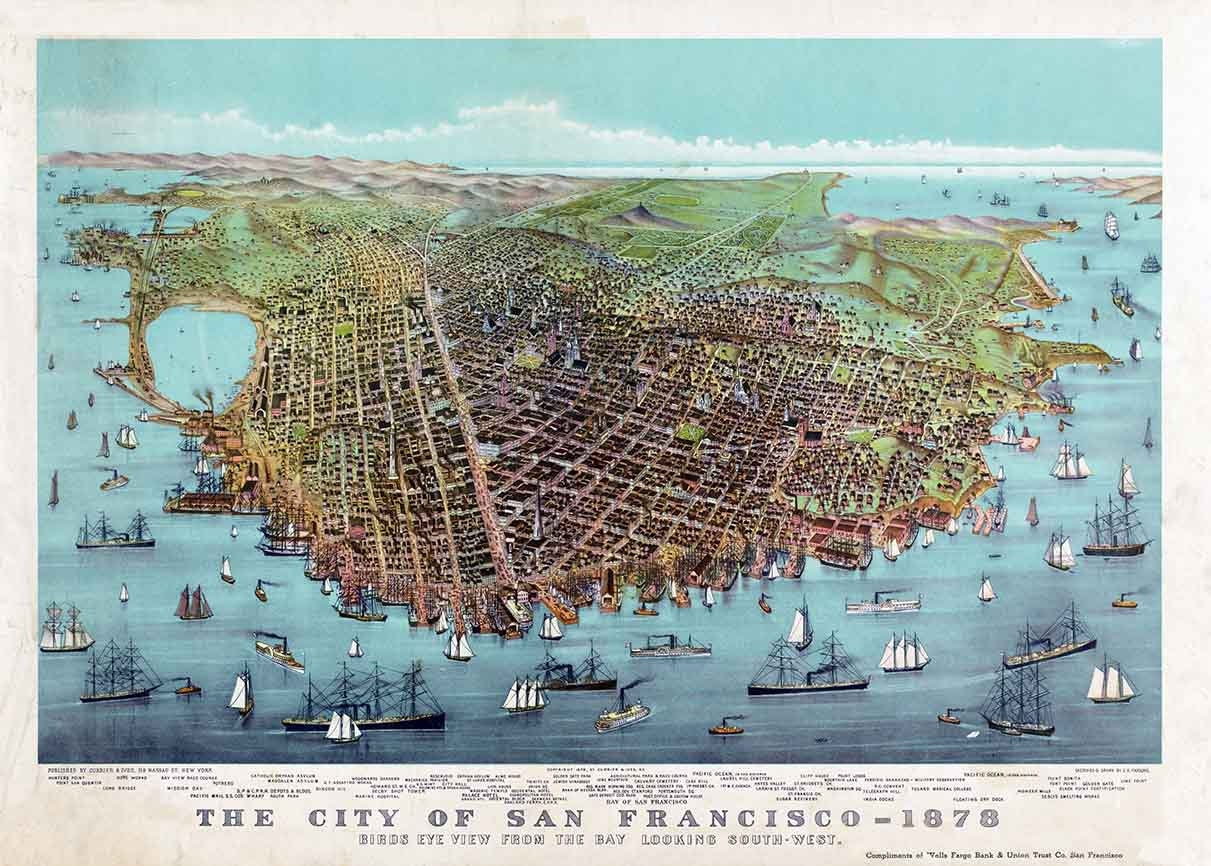 1878 Map of the City of San Francisco