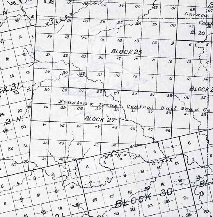 1890s Farm Line Map of Howard County Texas