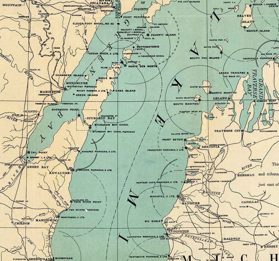 1898 Map of Lake Michigan