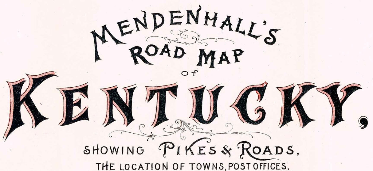 1900s Map of Mendenhalls Road Kentucky