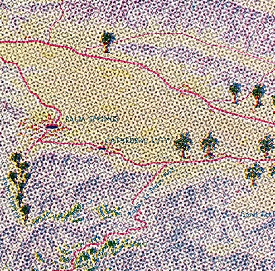 1940s Map of Coachella Valley California