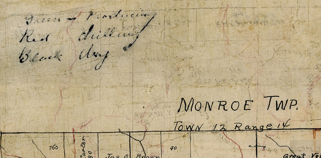 1890s Map & Photo Oil Fields Perry County Ohio Monroe