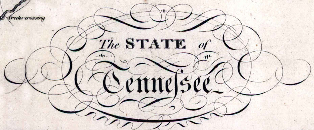 1817 Map of the State of Tennessee