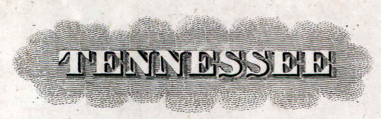 1826 Map of the State of Tennessee