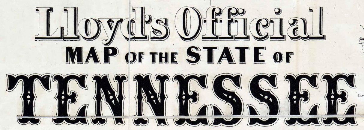 1862 Map of the State of Tennessee