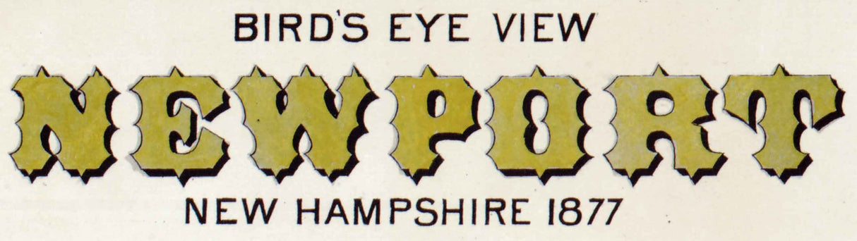 1877 Panoramic Map of Newport New Hampshire