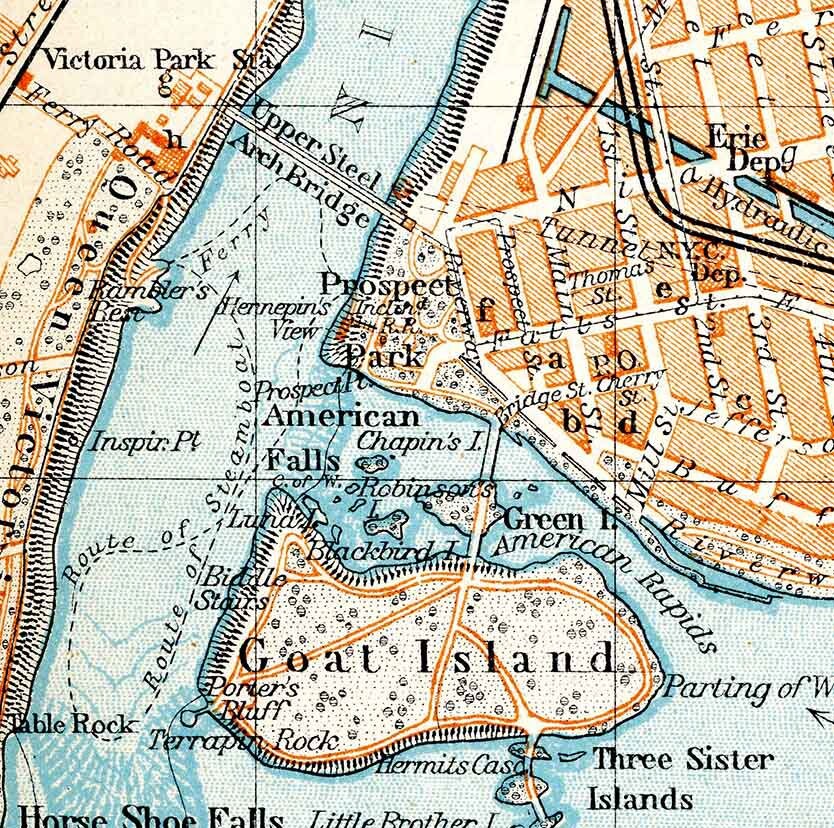 1907 Map of Niagara Falls Canada
