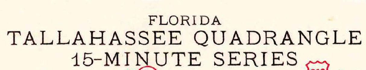1942 Topo Map of Tallahassee Florida Quadrangle