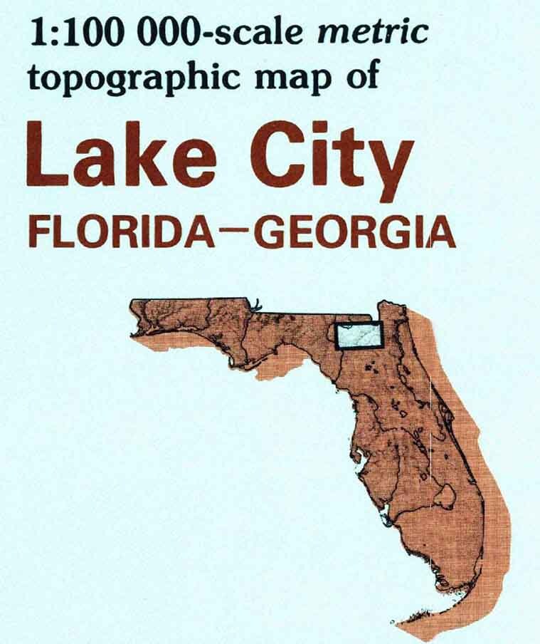 1981 Topo Map of Lake City Florida Quadrangle Osceola National Forest