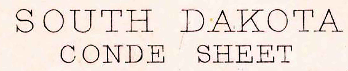 1894 Topo Map of Conde South Dakota