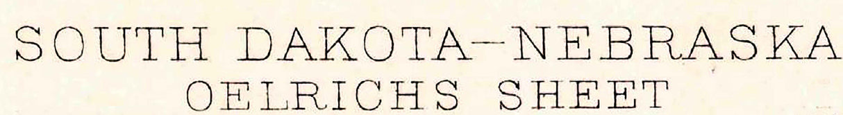 1896 Topo Map of Oelrichs South Dakota