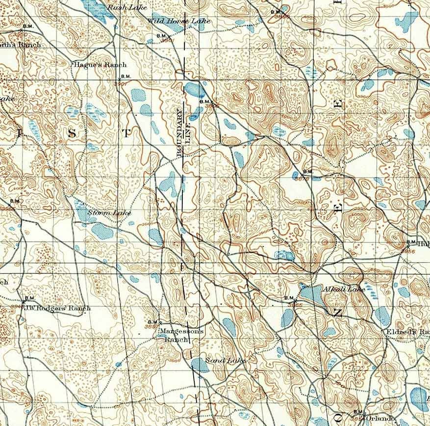 1896 Topo Map of Browns Creek Nebraska Gilchrist