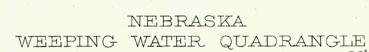 1903 Topo Map of Weeping Water Nebraska Syracuse