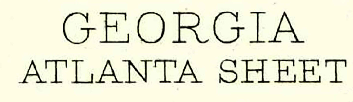 1888 Topo Map of Atlanta Georgia
