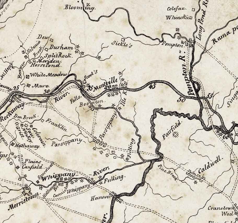1827 Map of the Morris Canal New Jersey