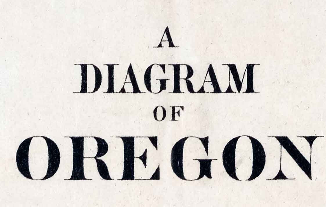 1861 Diagram Map of Oregon