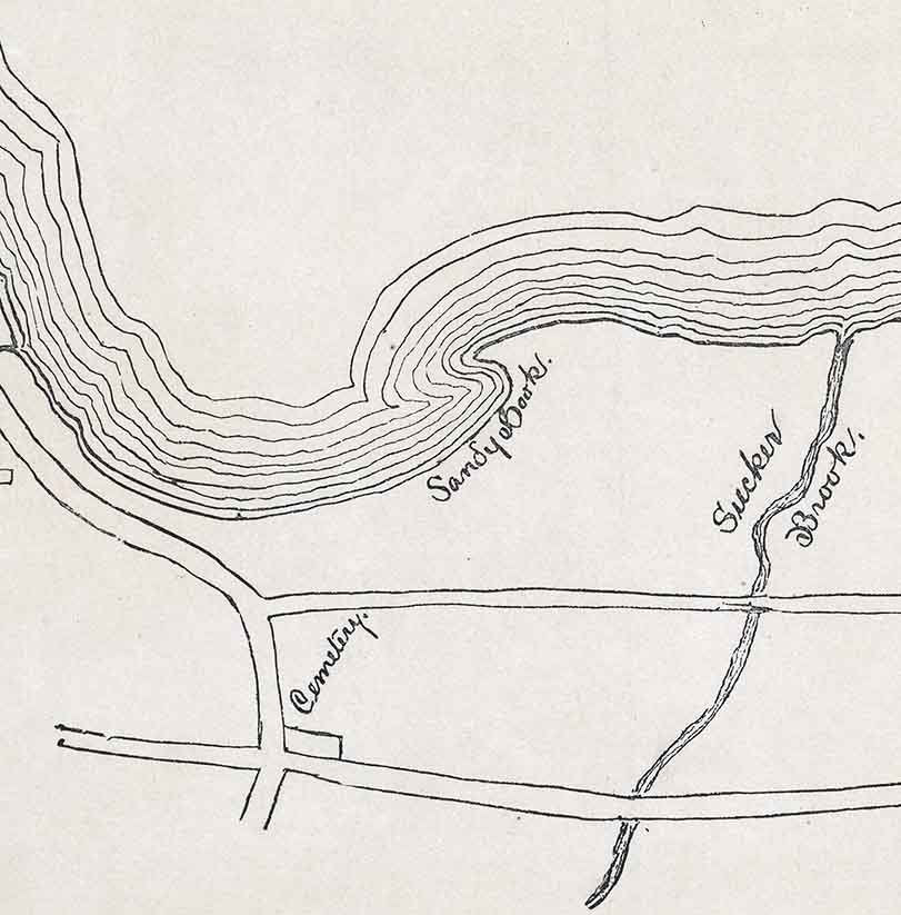 1890 Map of Webster Lake Franklin New Hampshire