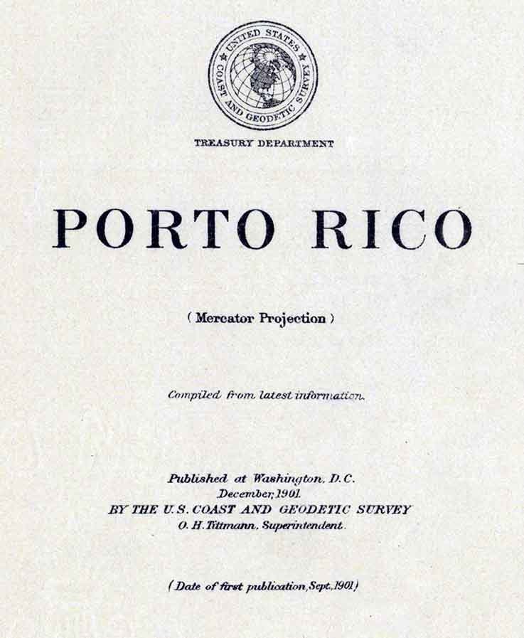 1901 Nautical Map of Puerto Rico Mayaguez Bay