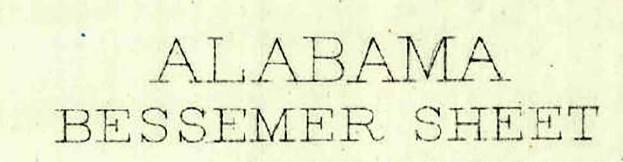 1890 Topo Map of Bessemer Alabama
