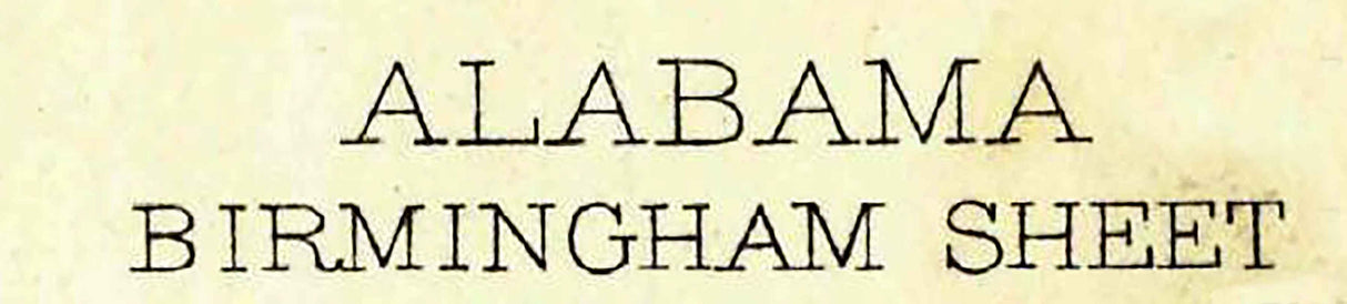1892 Topo Map of Birmingham Alabama