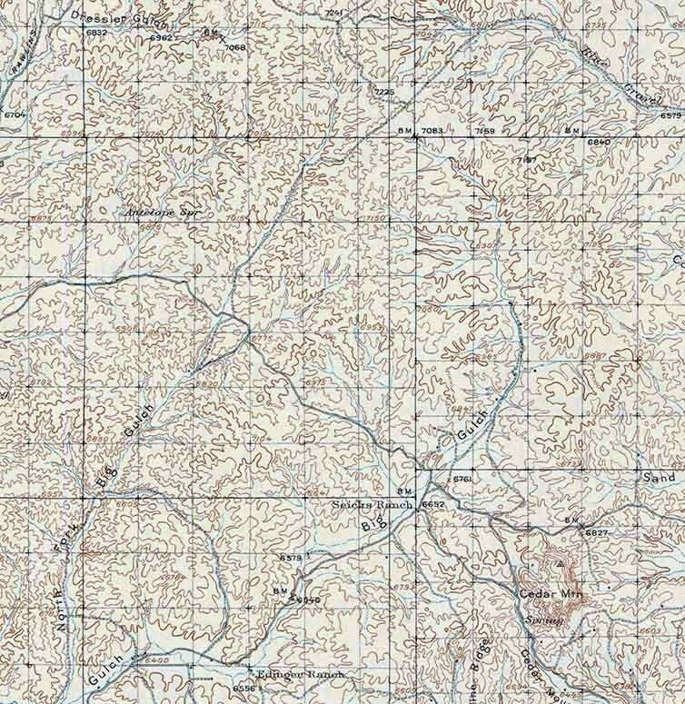 1916 Topo Map of Craig Colorado