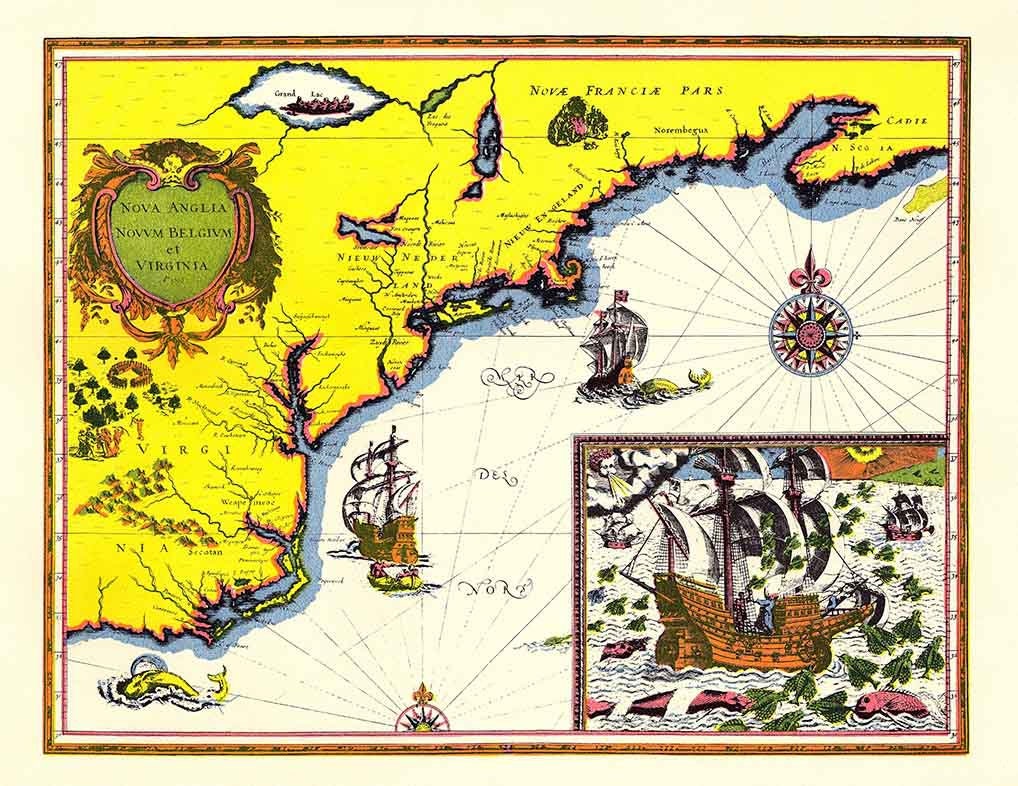 16th Century Map of Virginia America