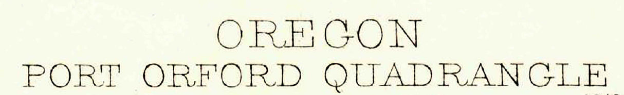 1903 Topo Map of Port Orford Oregon