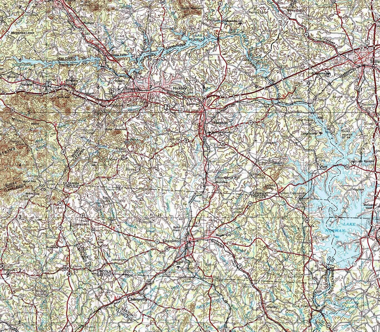 1953 Topo Map of Charlotte North Carolina Kannapolis