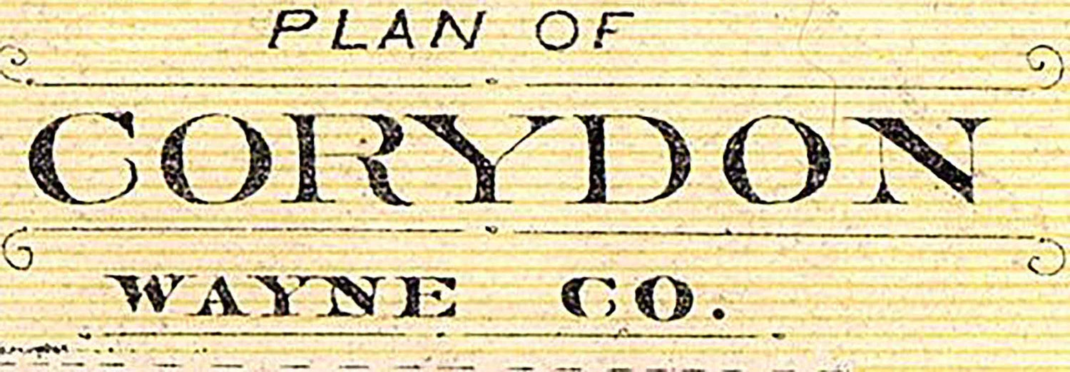 1875 Map of Corydon Wayne County Iowa
