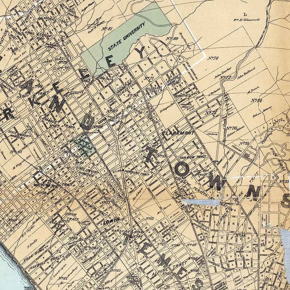 1888 Map of Oakland California