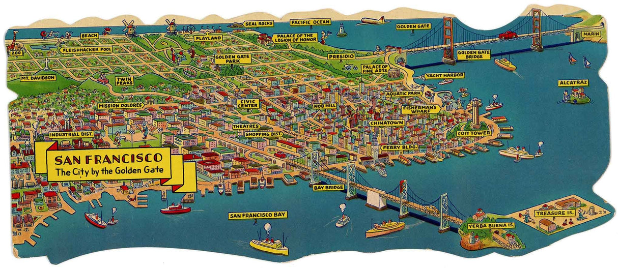 1940 Map of San Francisco California