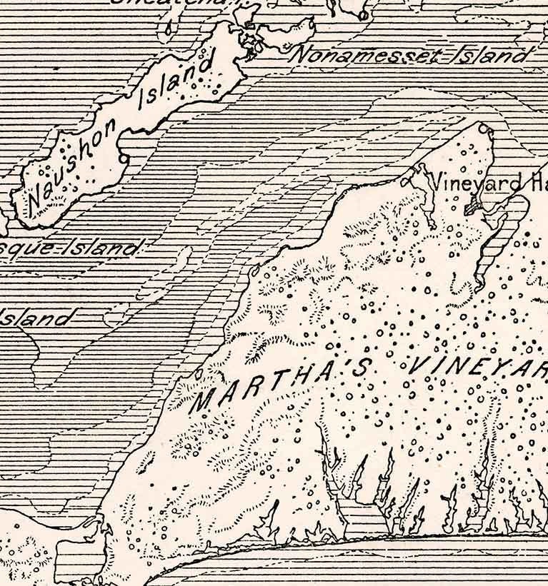 1885 Map of Marthas Vineyard Massachusetts