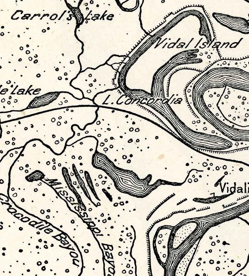 1885 Map of Natchez Mississippi