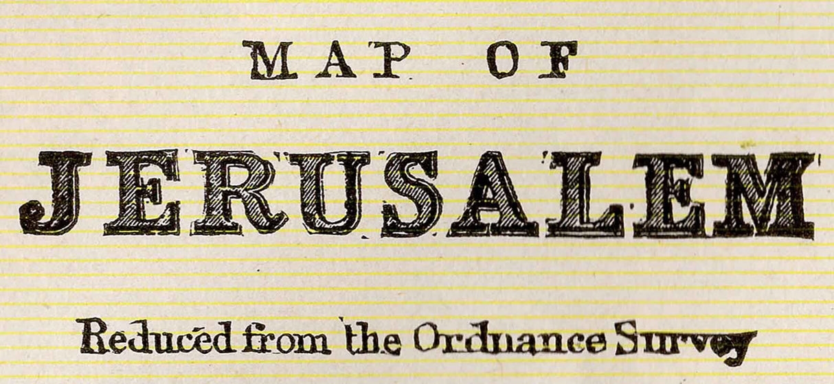 1900 Map of Jerusalem Akra Moriah