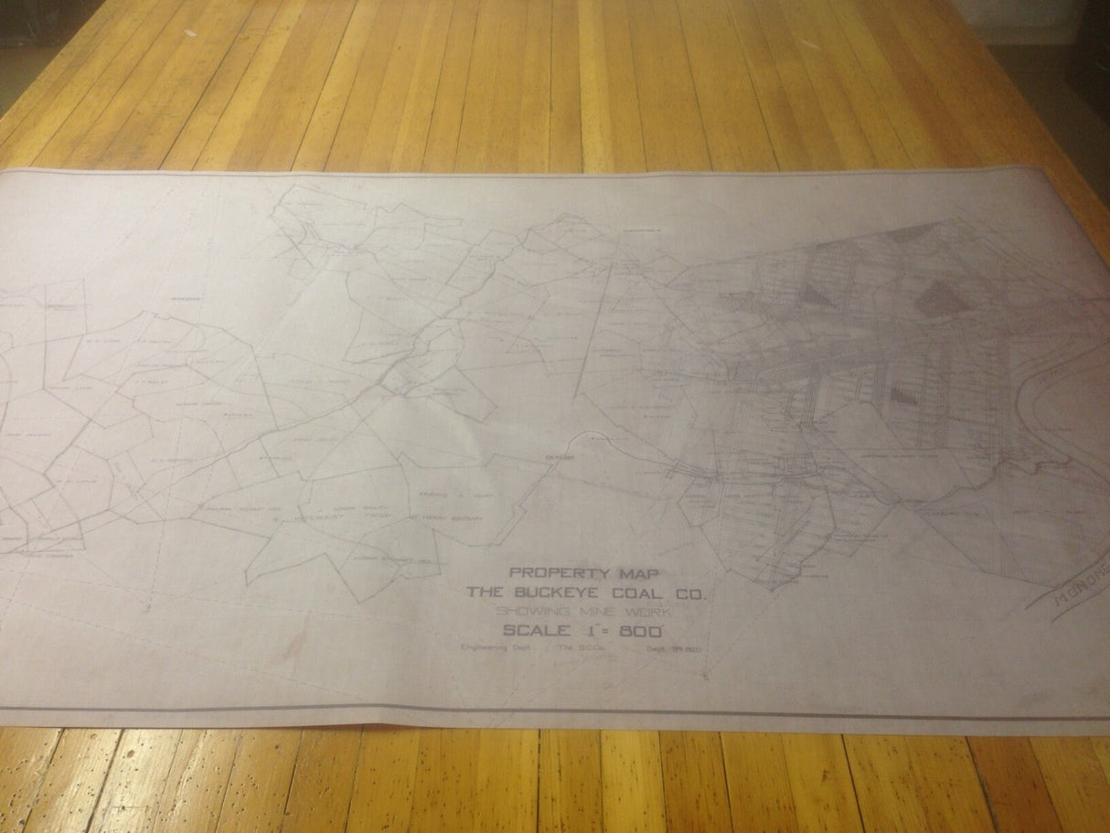 1920 Nemacolin Mine Map Carmichaels Greene County Pa