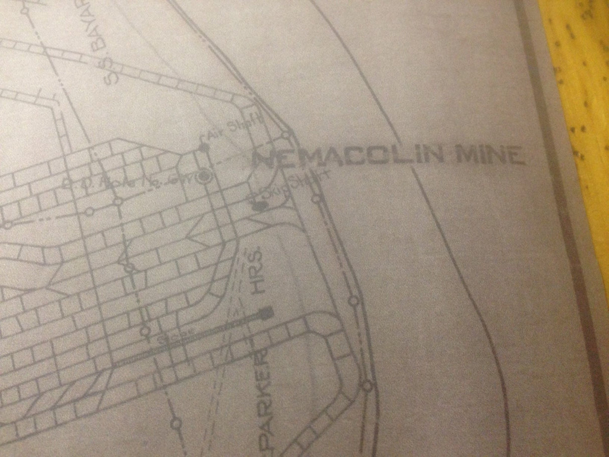 1920 Nemacolin Mine Map Carmichaels Greene County Pa
