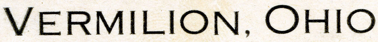 1913 Map of Vermilion Ohio Lake Erie